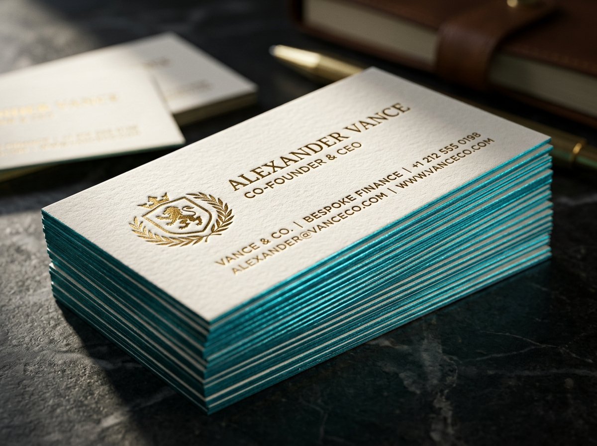 Executive Gilded-Edge Business Cards