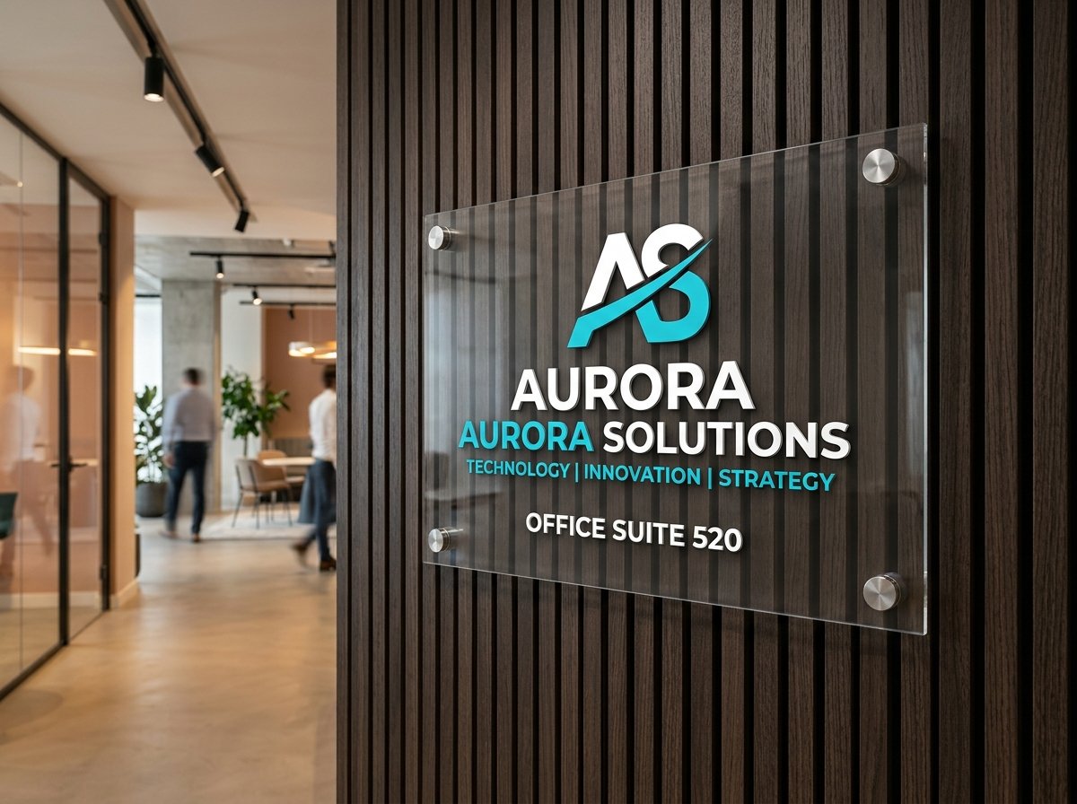 Architectural UV Acrylic Office Signage